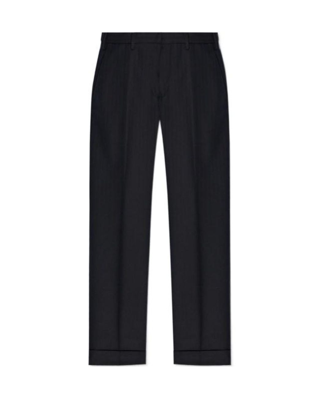 Dries Van Noten Blue Straight Casual Pants for men