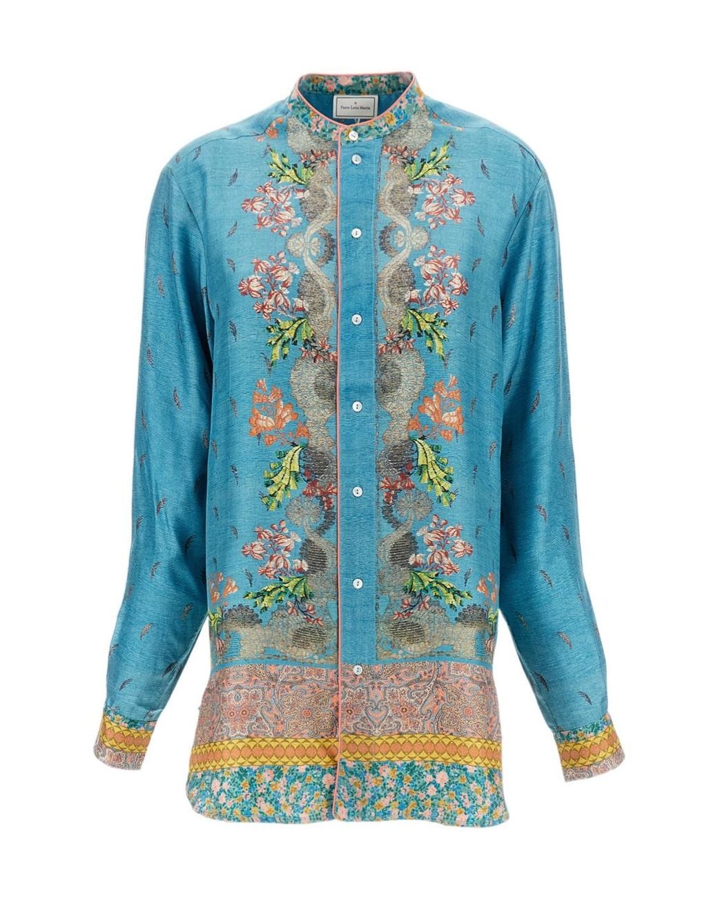 Pierre Louis Mascia Blue Long-Sleeved Shirt