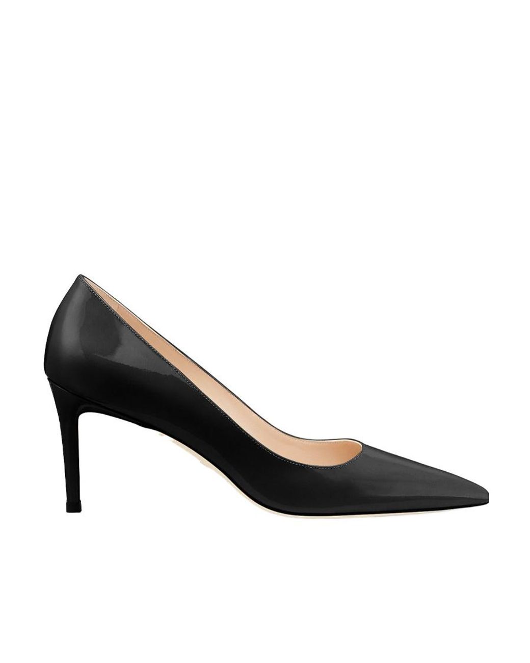 Stuart Weitzman Black Stuart 75Mm Leather Pumps