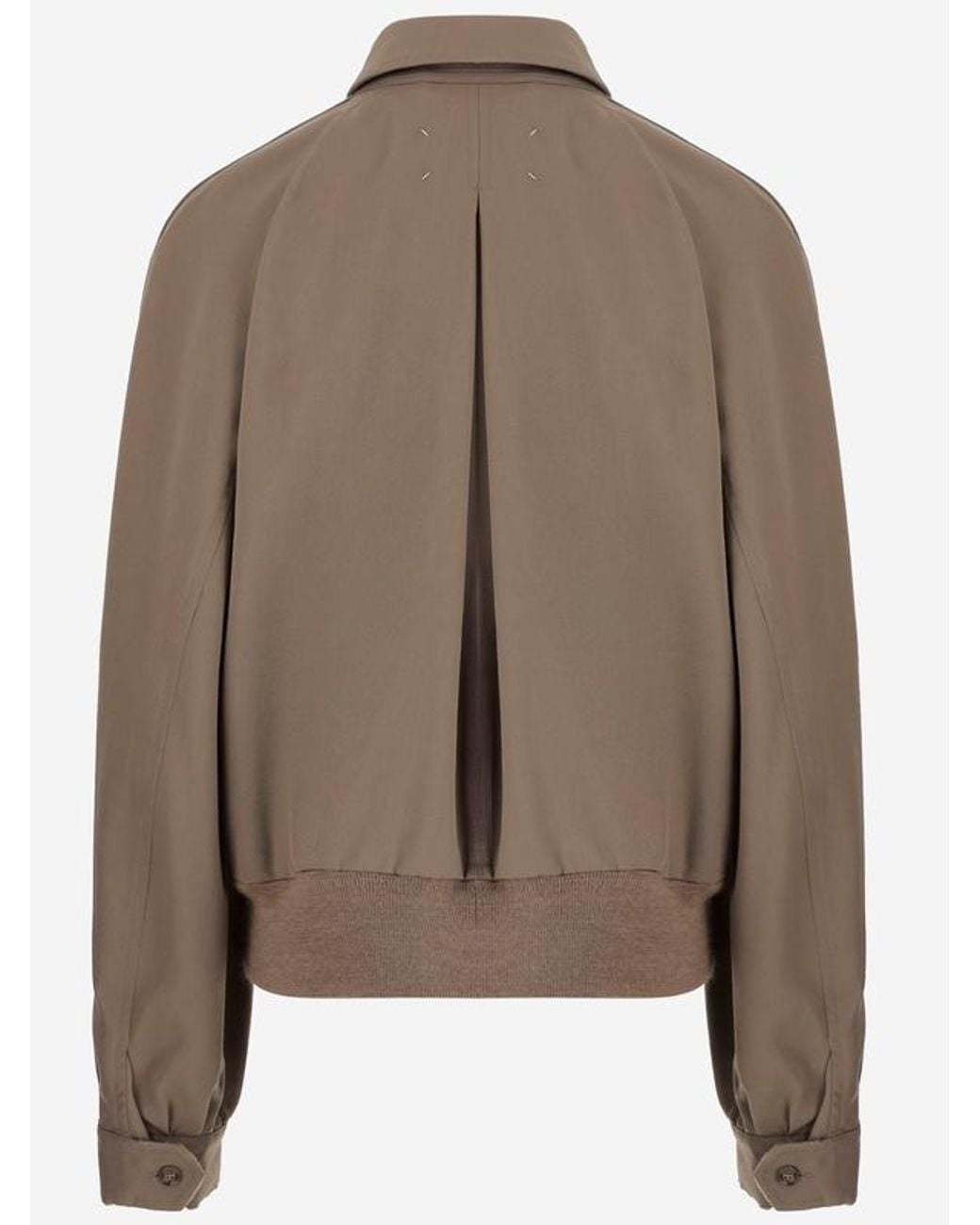 Maison Margiela Natural Zip-Up Bomber Jacket