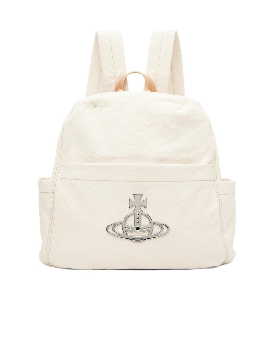 Vivienne Westwood White George Medium Rucksack for men
