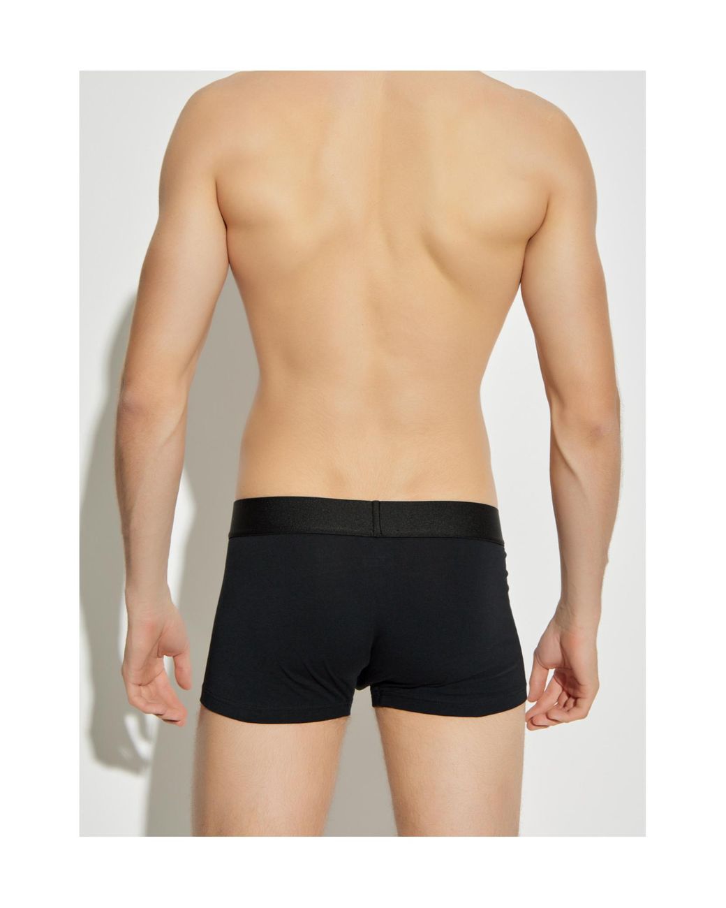 Versace Black Logo Waistband Trunks for men