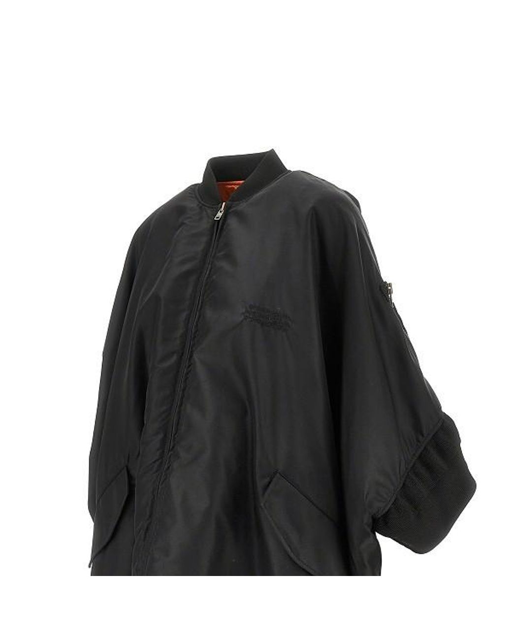 MM6 by Maison Margiela Black Oversized Bomber Cape