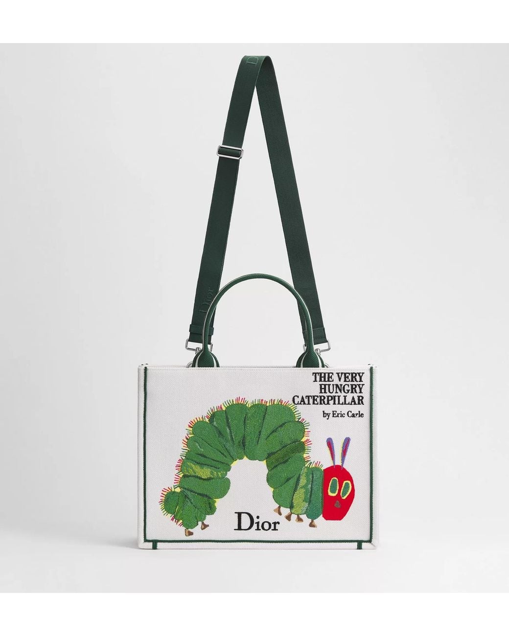 Dior Green Medium Book Tote With Strap