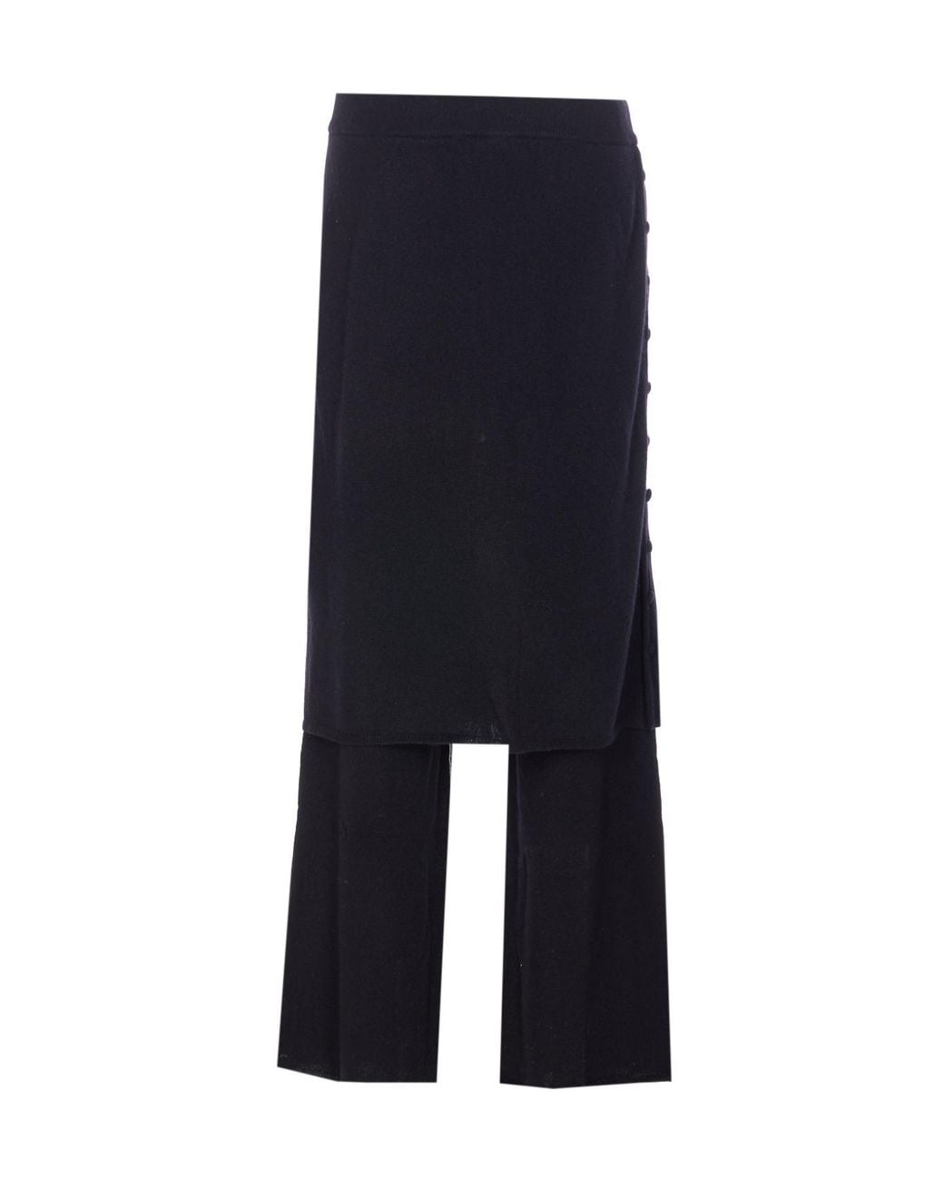 Lisa Yang Blue Double-Layered Pants