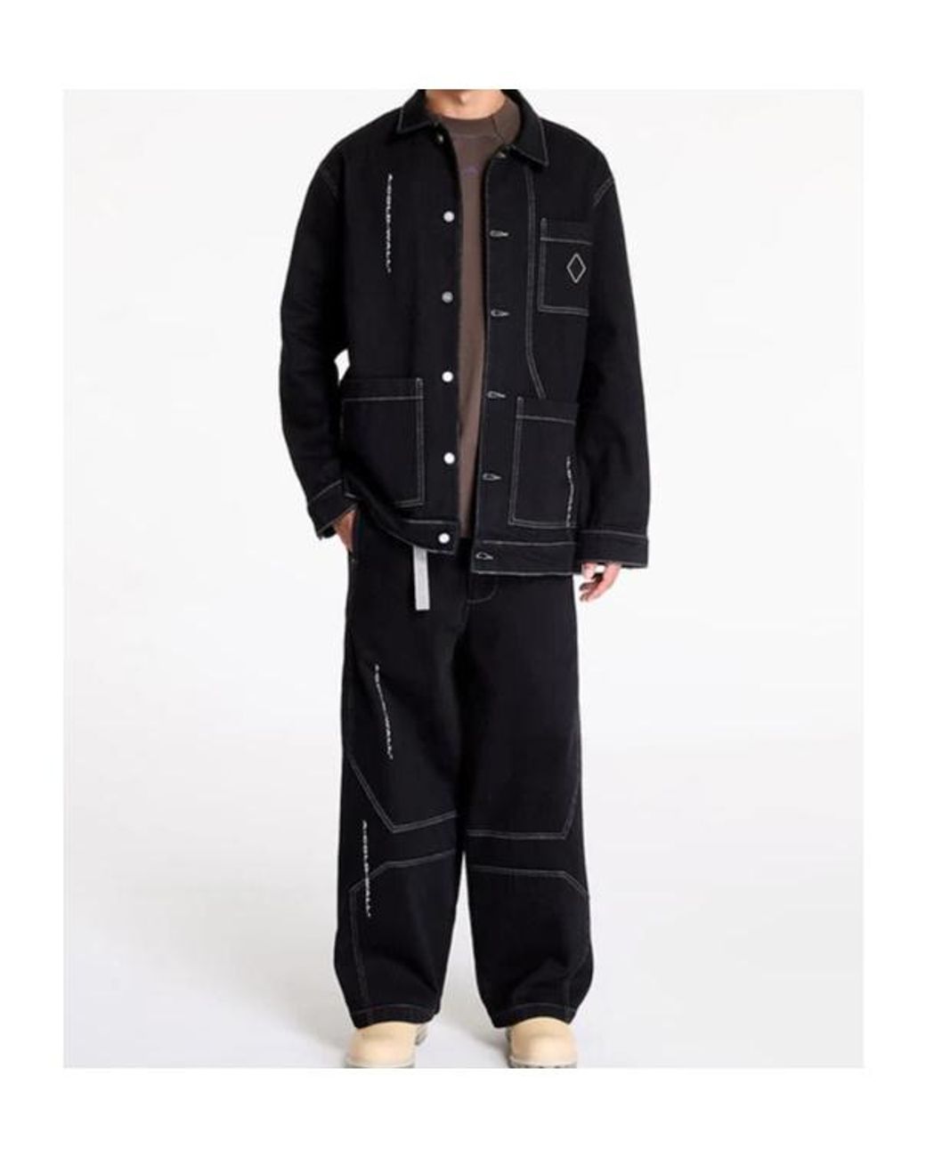 A_COLD_WALL* Black Belt-Loop Denim Trousers for men