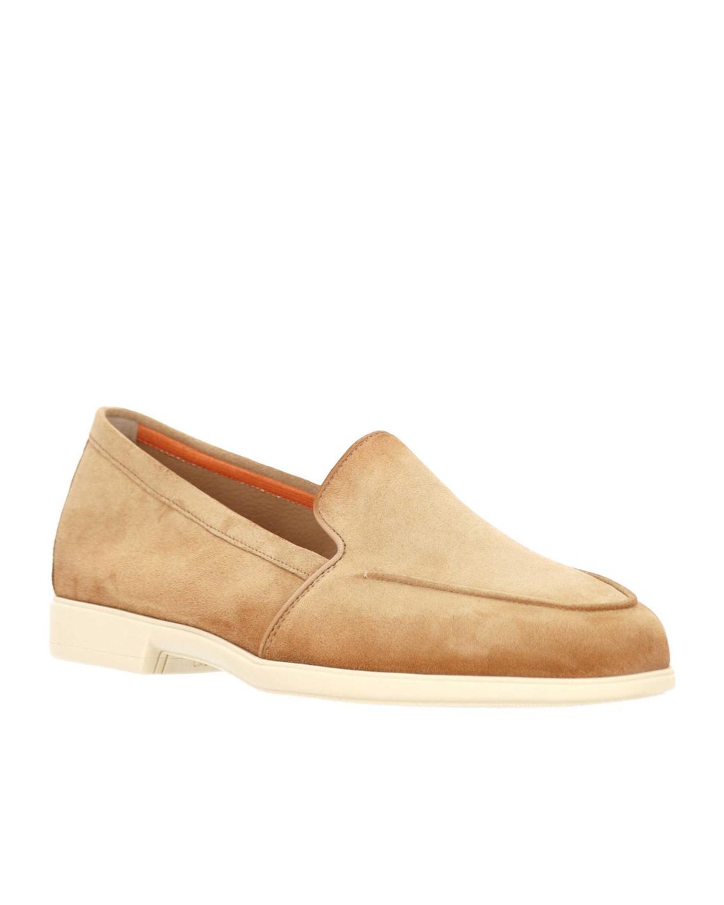 Santoni Natural Slip-On Flat Shoes