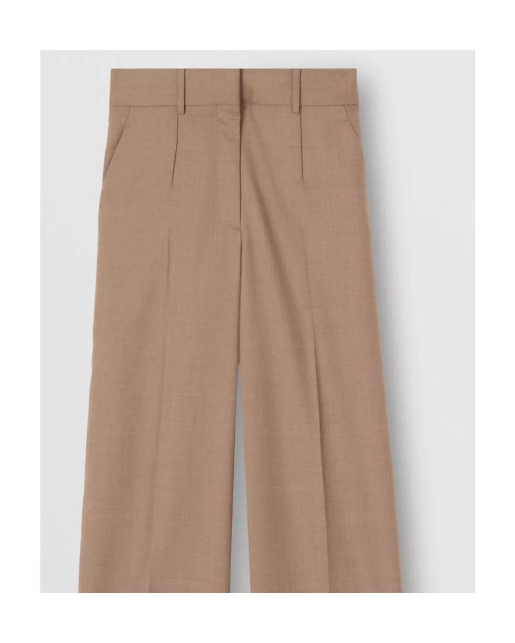 Burberry Natural Jane Straight-Leg Tailored Pants