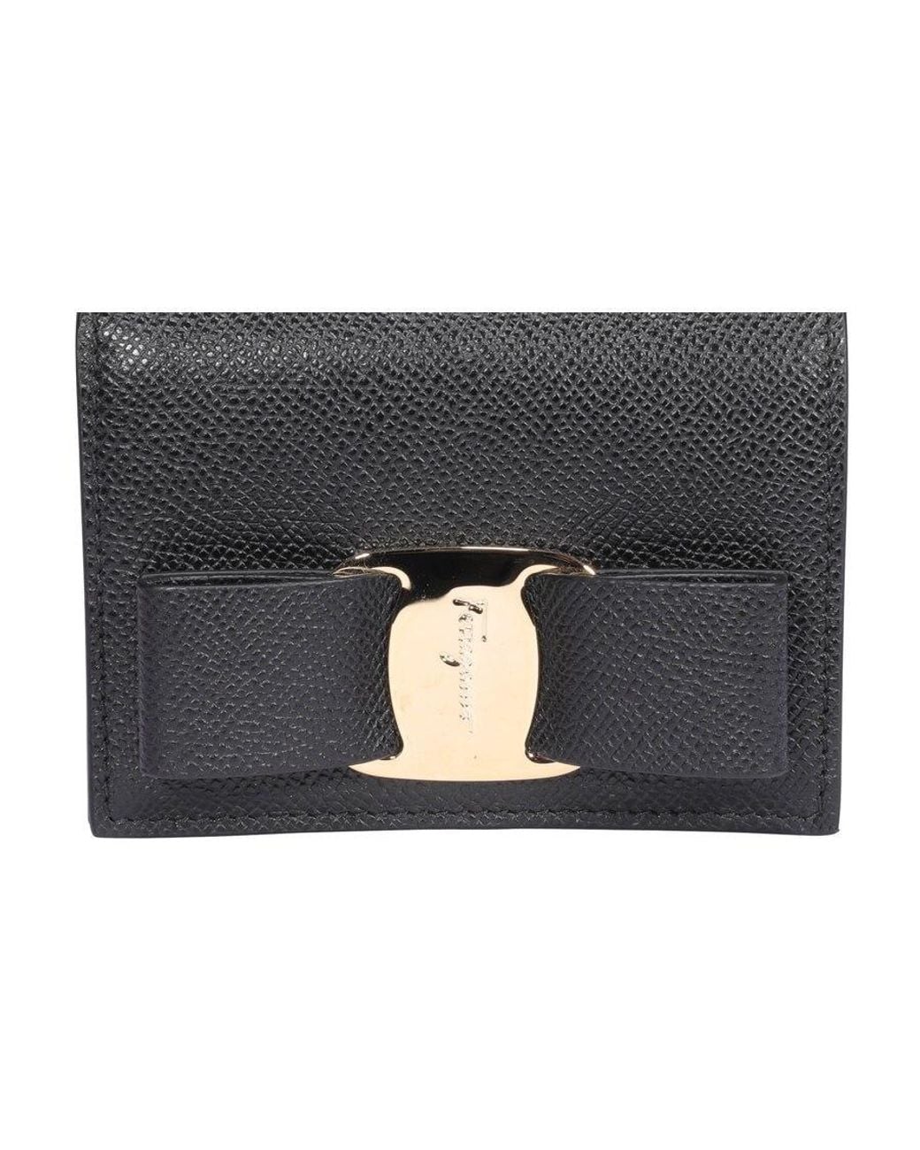 Ferragamo Gray Vara Bow Wallet