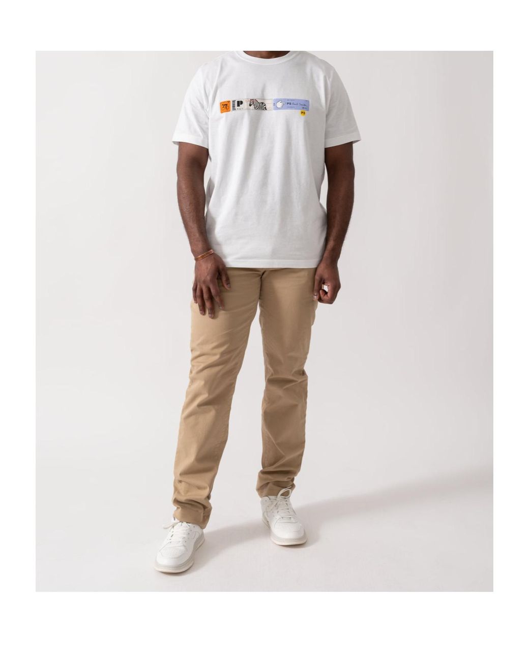 Paul Smith White Ps Heather Graphic Round Neck T-Shirt for men