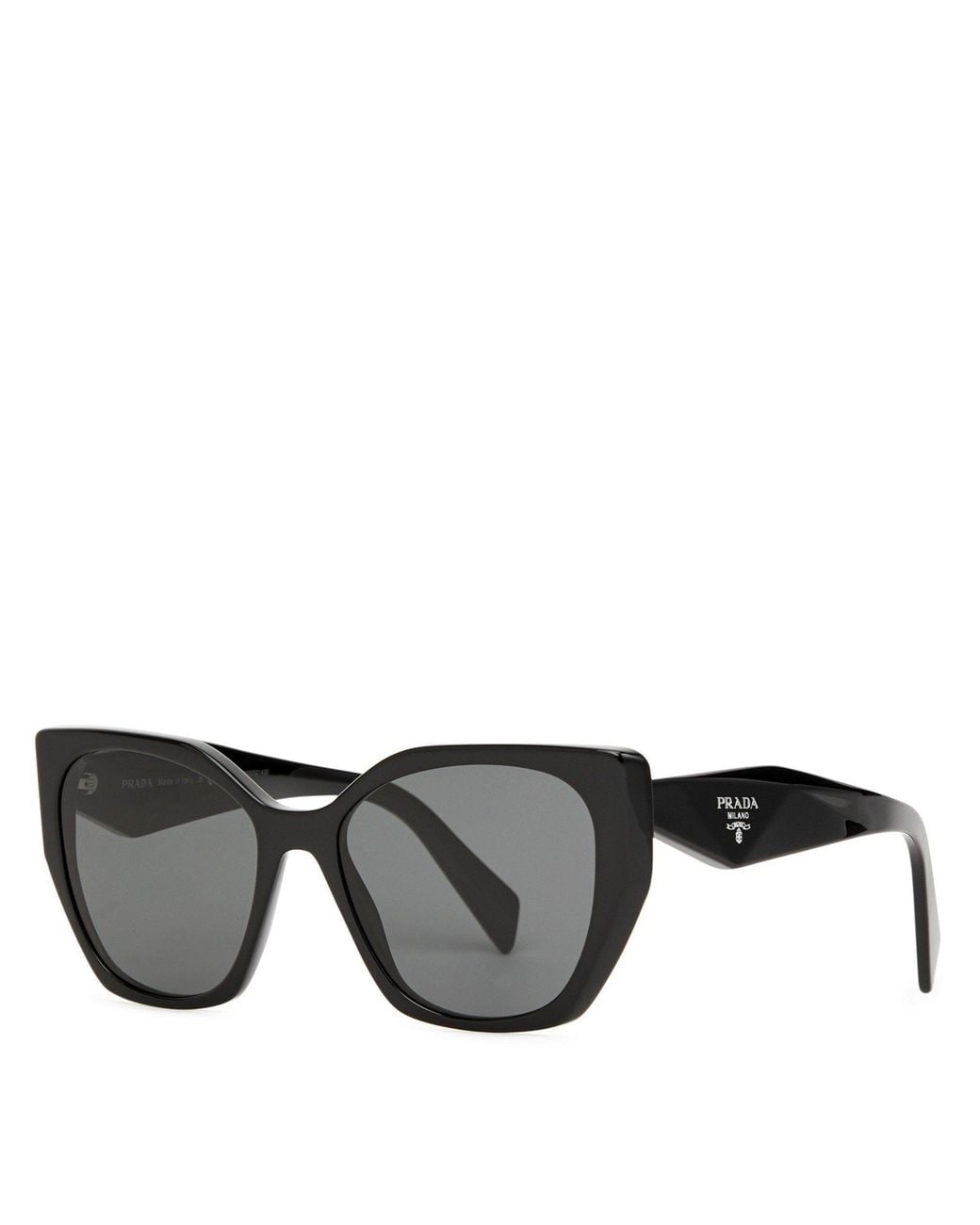 Prada Gray Thick-Frame Cat's Eye Sunglasses
