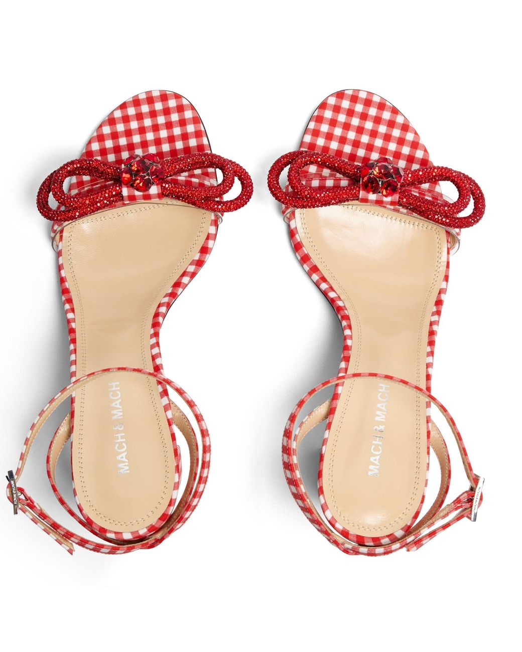 Mach & Mach Red Block Heel Court Shoes