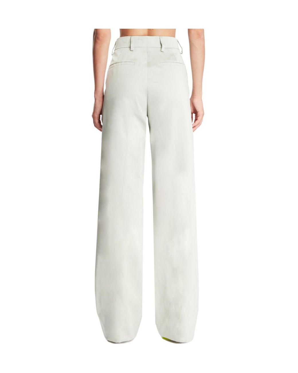 Dries Van Noten White Taffeta Trousers