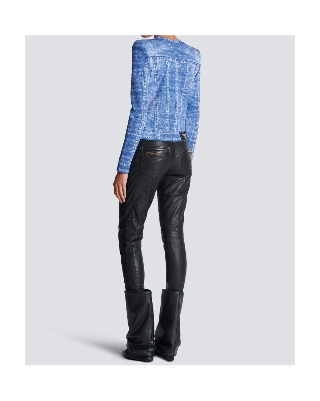 Balmain Blue Snap-Button Cardigan