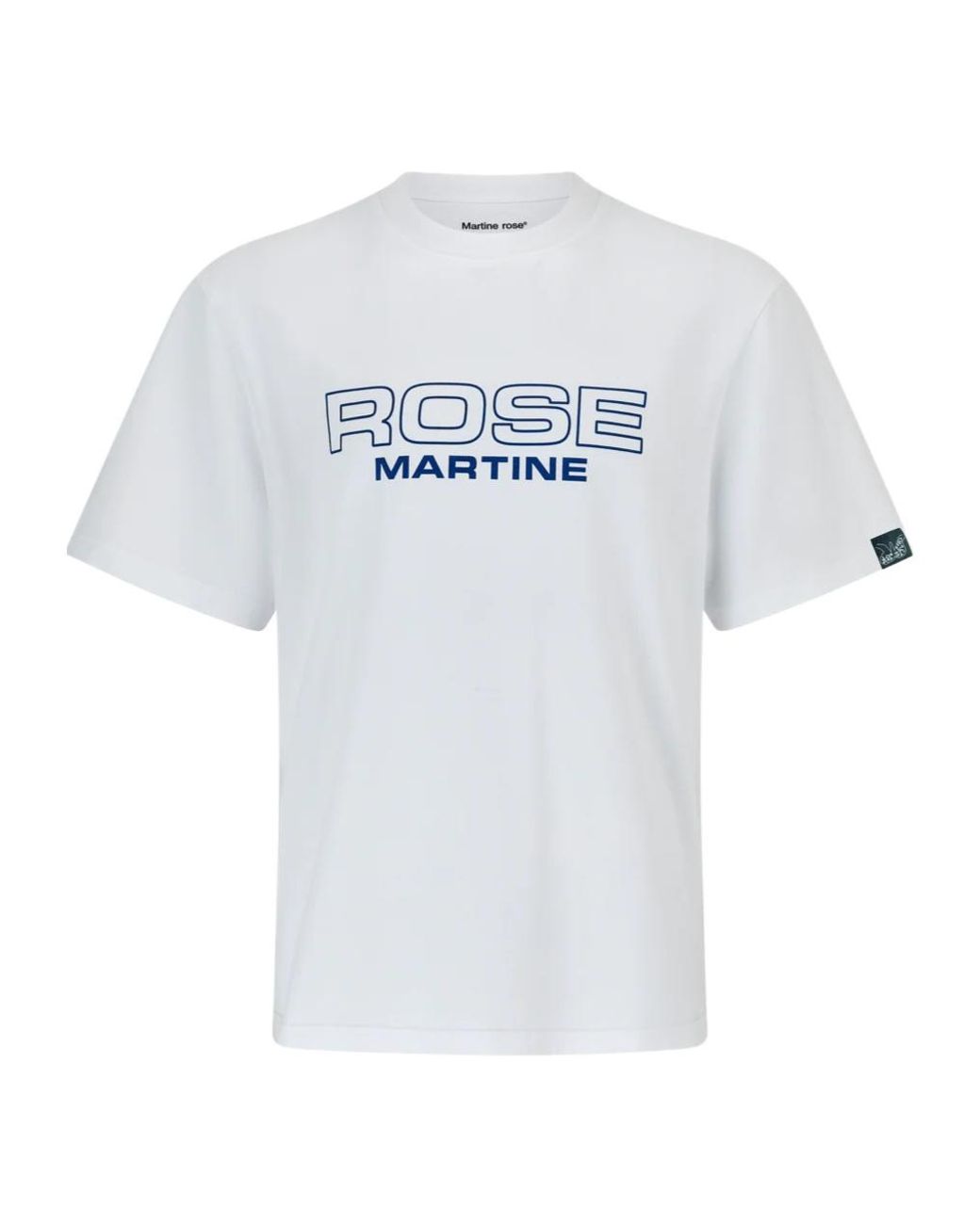 Martine Rose White Logo Printed Crewneck T-Shirt for men