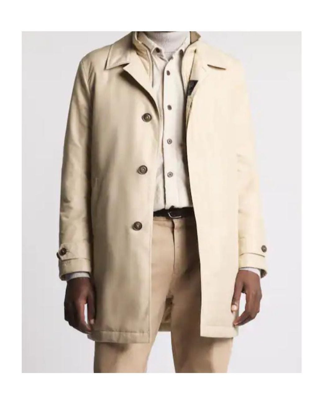 Fay Natural Technical Poplin Raincoat for men