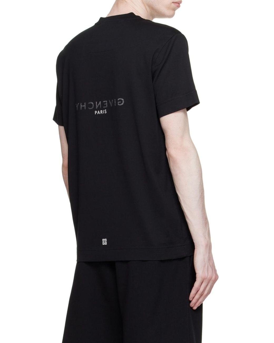Givenchy Black Logo Printed Crewneck T-Shirt for men