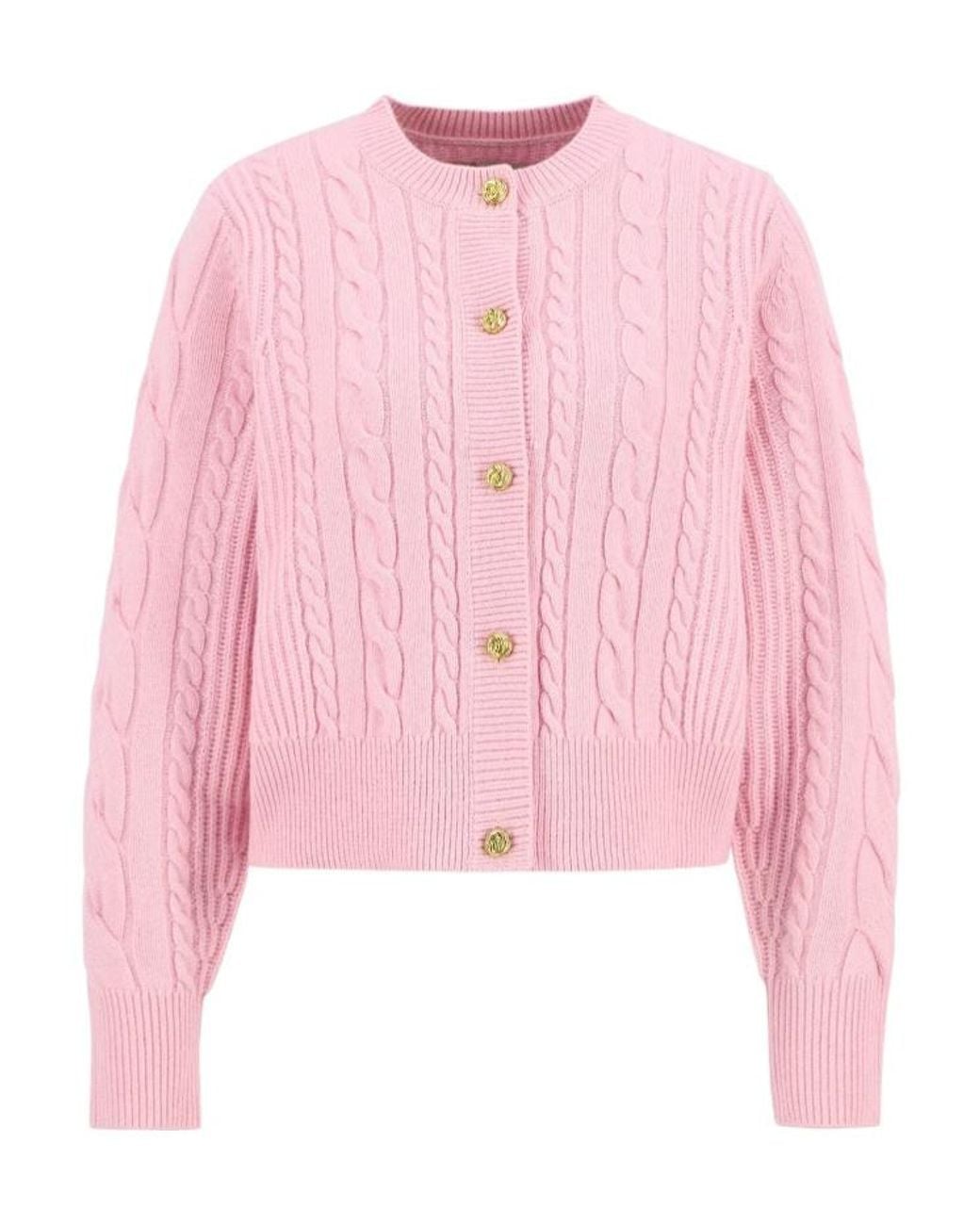 Barbour Pink Long-Sleeved Knitted Cardigan