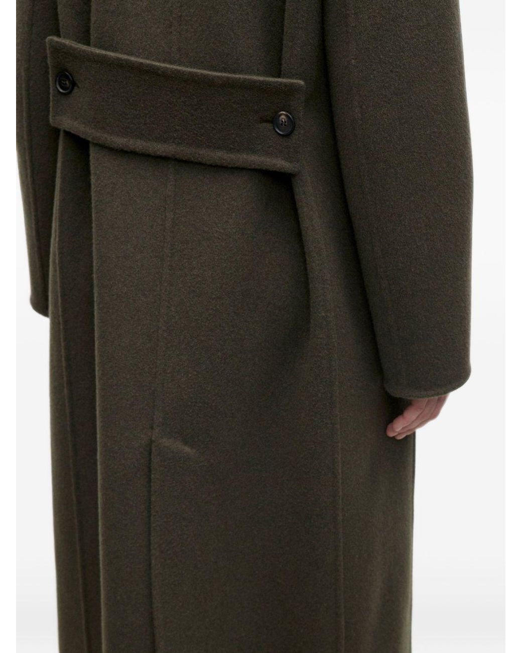 Victoria Beckham Black Catriona Double-Breasted Coat