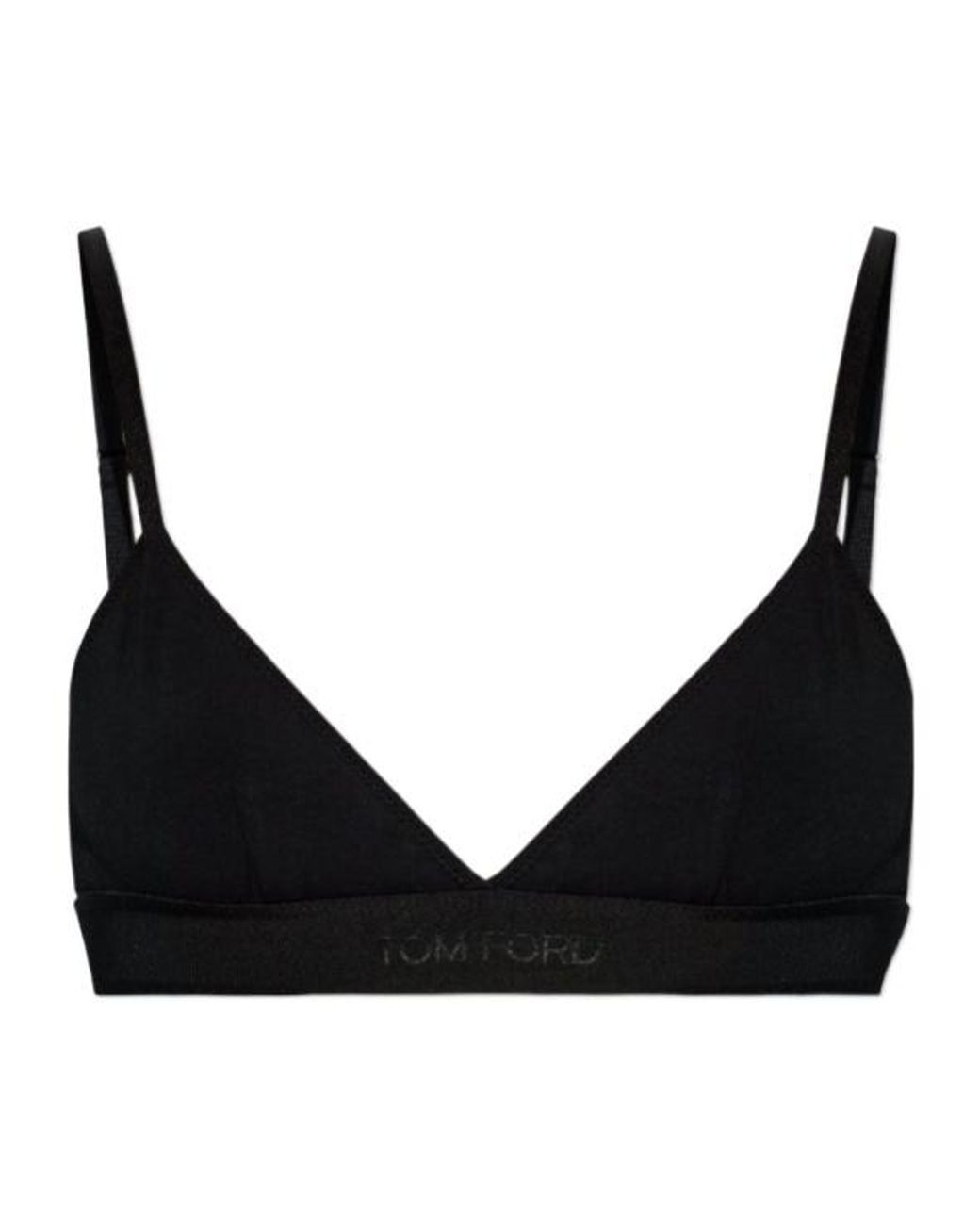 Tom Ford Black Logo-Band Bra