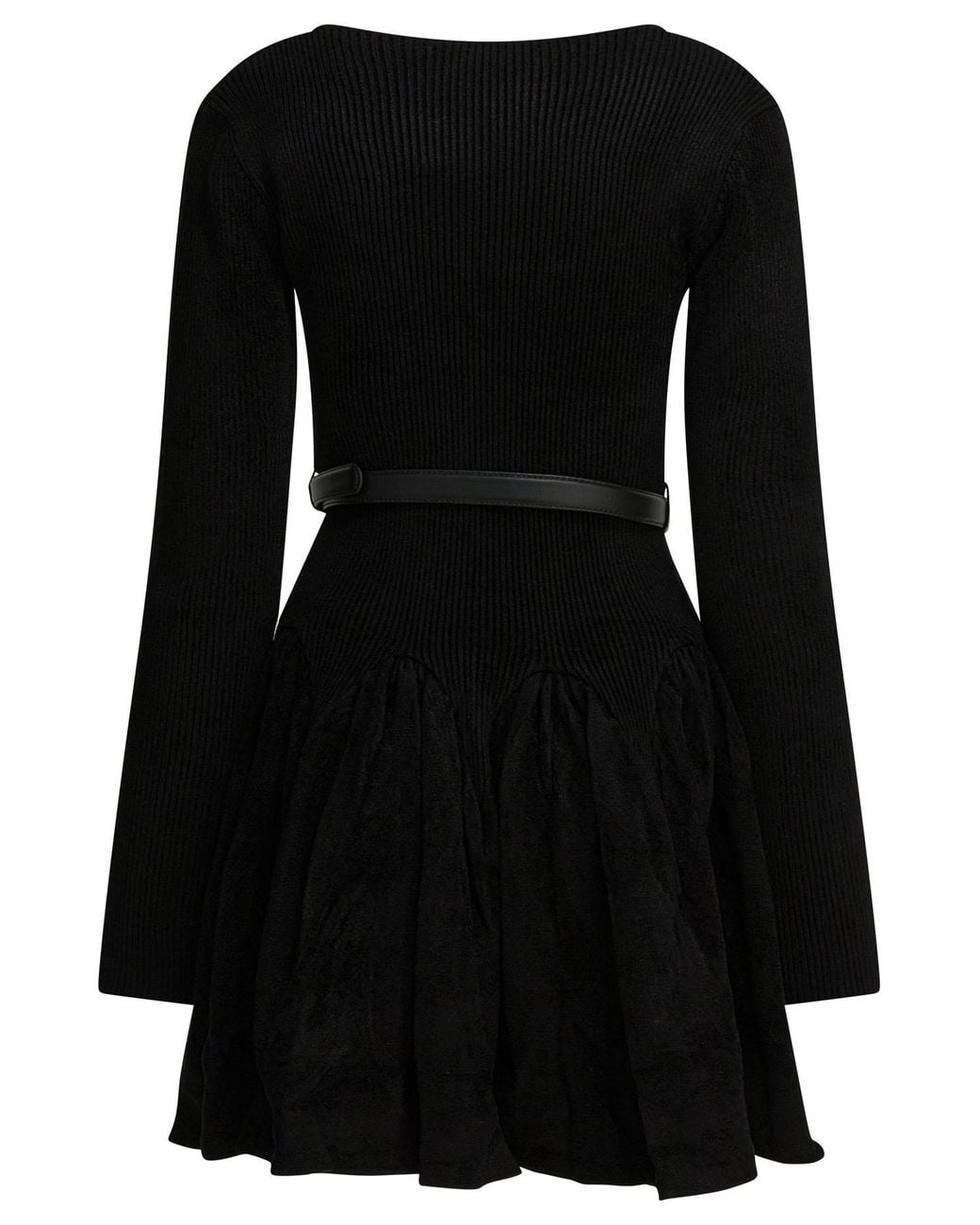 Self-Portrait Black Chenille Knit Mini Dress