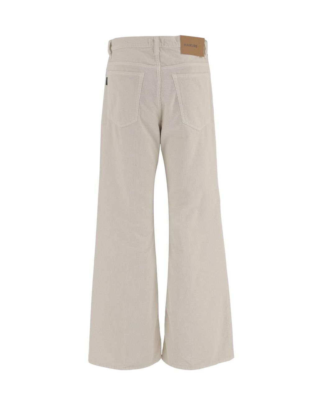 Haikure Gray Ribbed Wide-Leg Pants