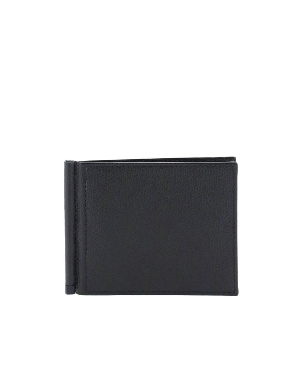 Valextra Black Bifold Wallet for men