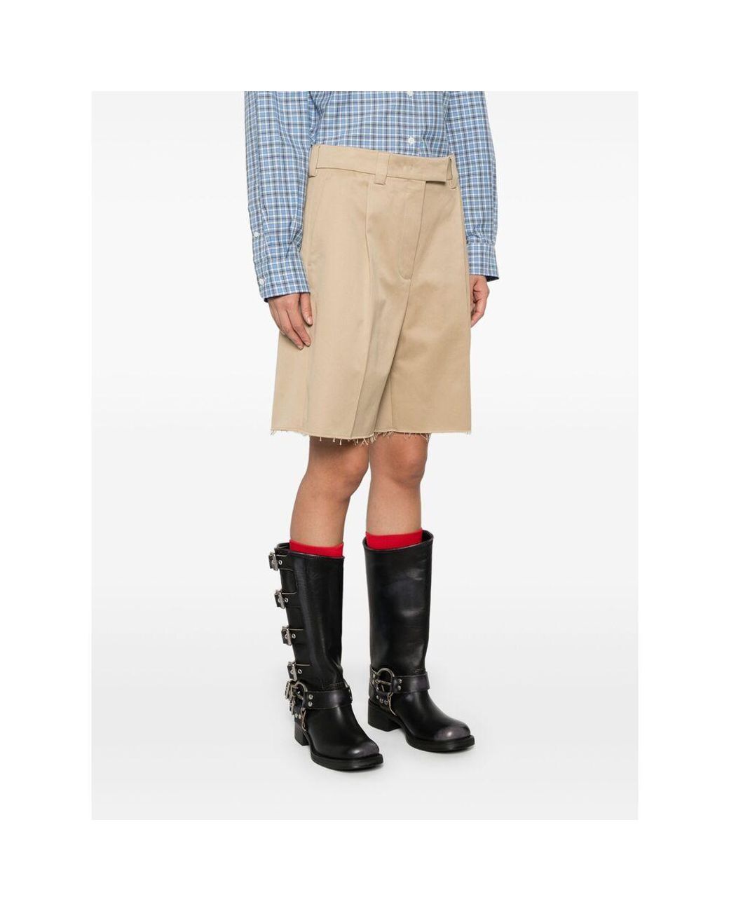 Miu Miu Natural Chino Bermudas