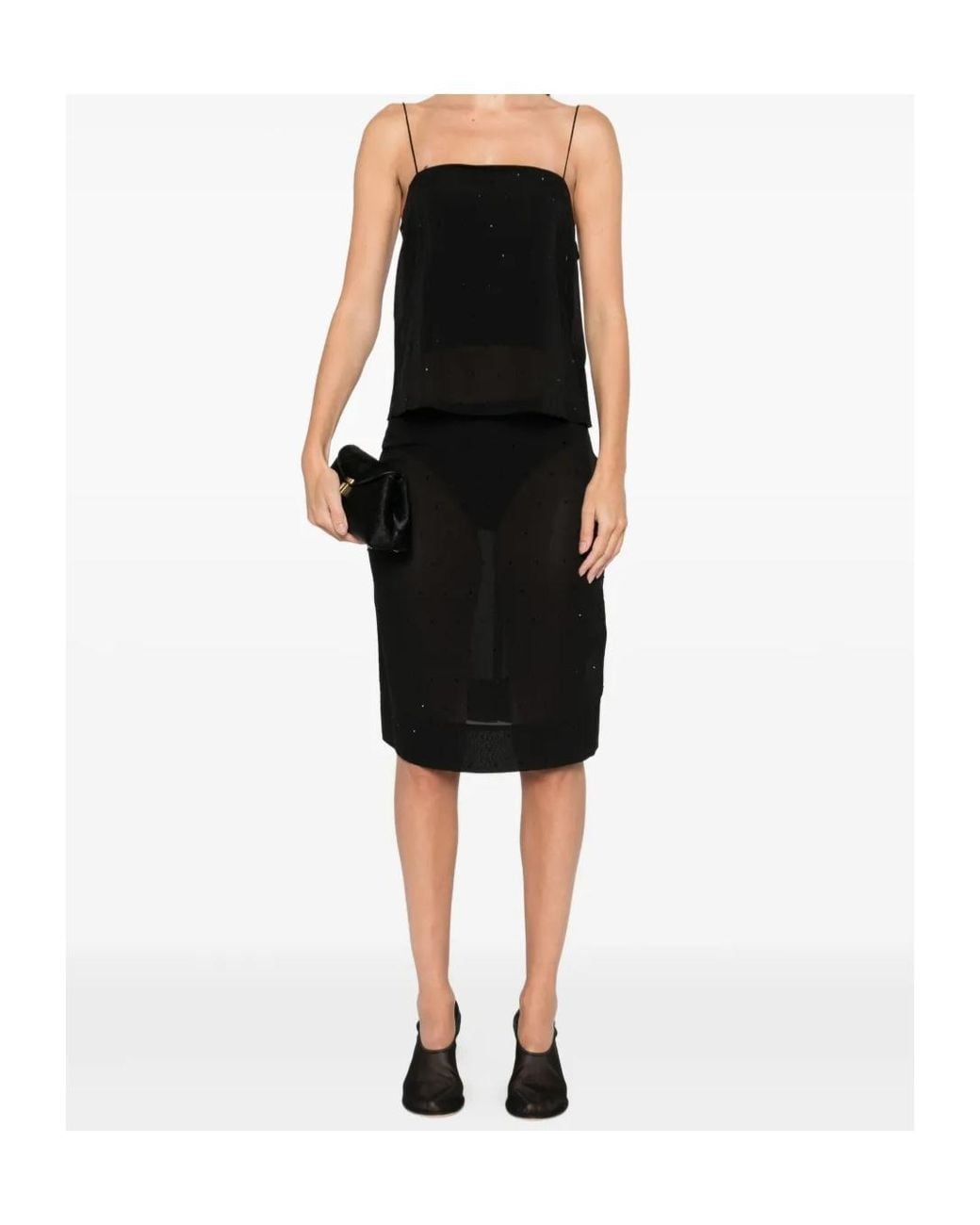St. Agni Black Glass Bead Top