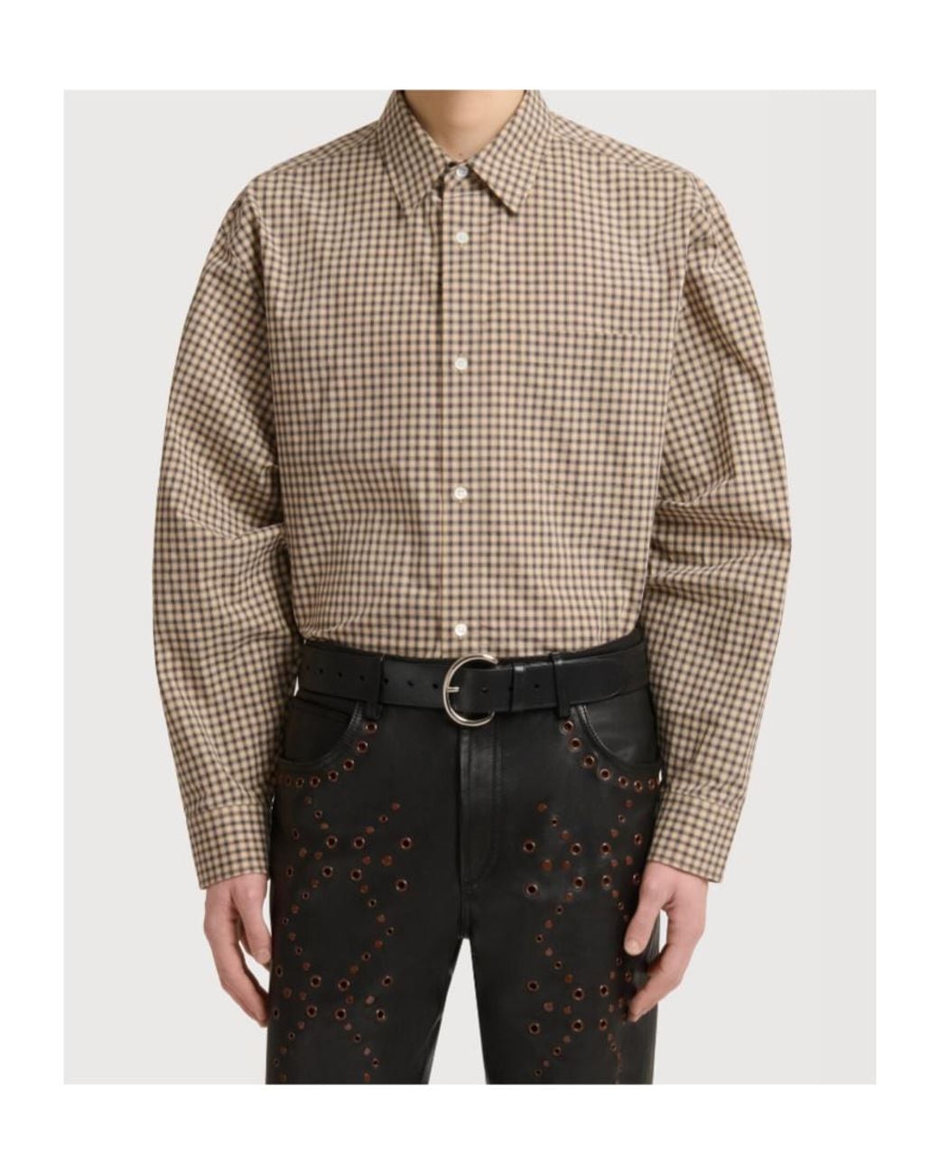 Marni Natural Micro-Check Shirt for men