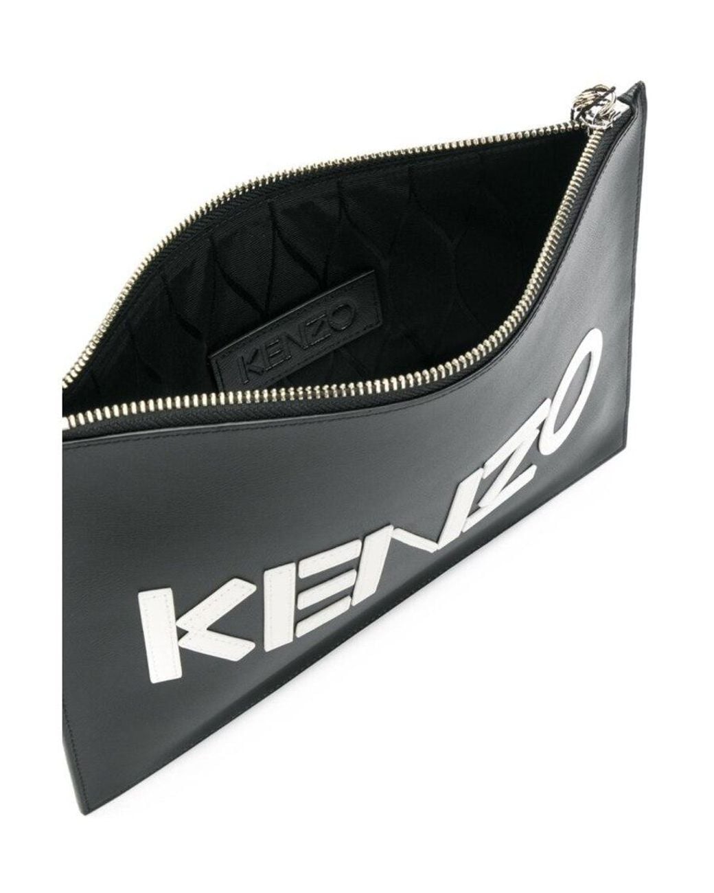 KENZO Black Logo Clutch for men