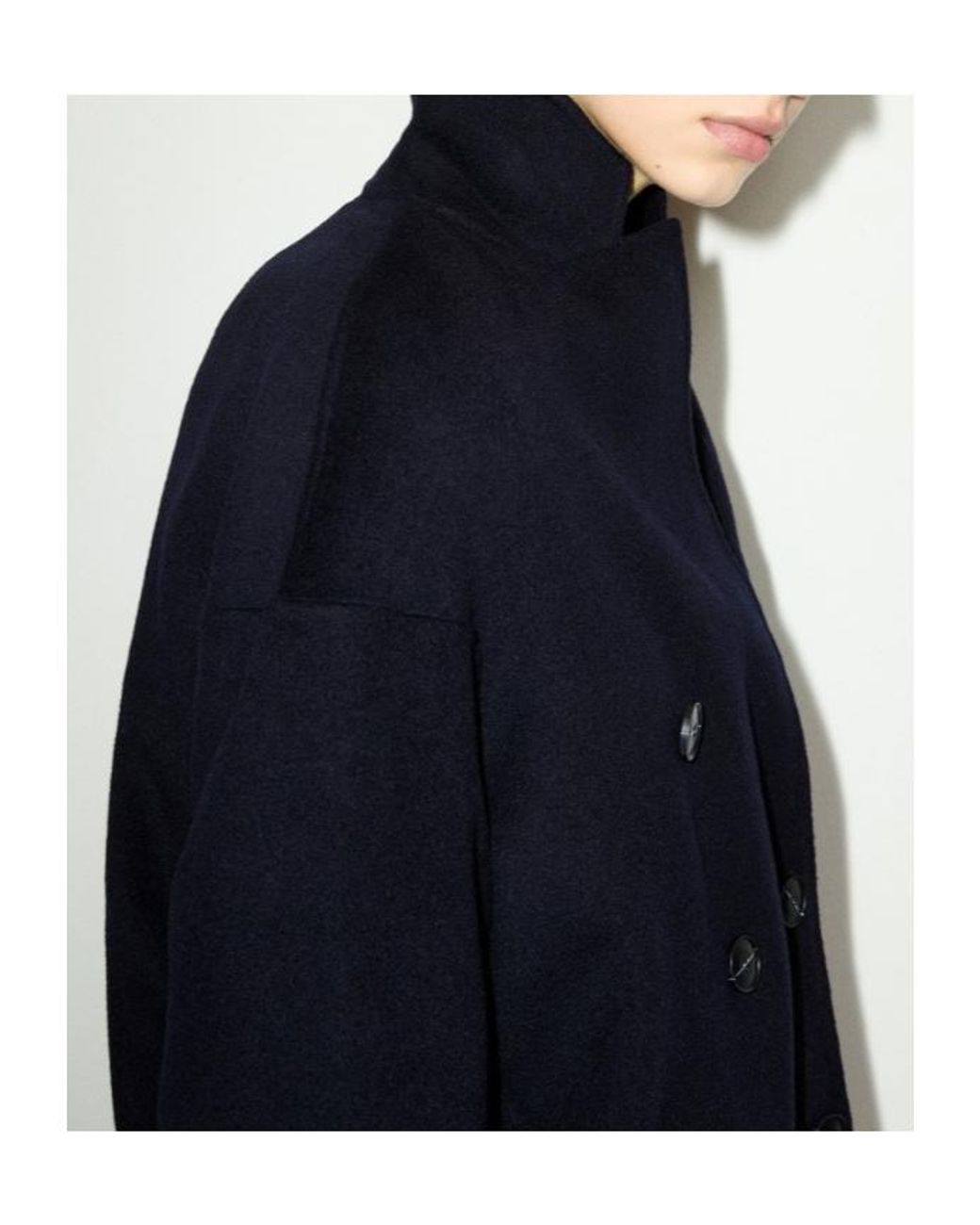 MAX&Co. Blue Double-Woven Wool Coat