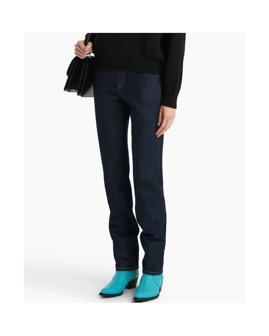 Khaite Blue Farley Straight-Leg Jeans