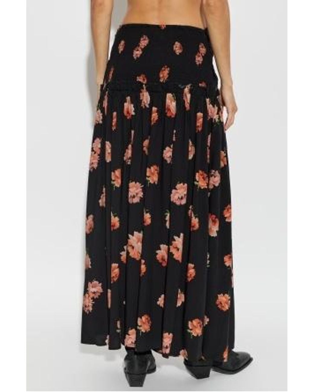 AllSaints Black Patterned Skirt
