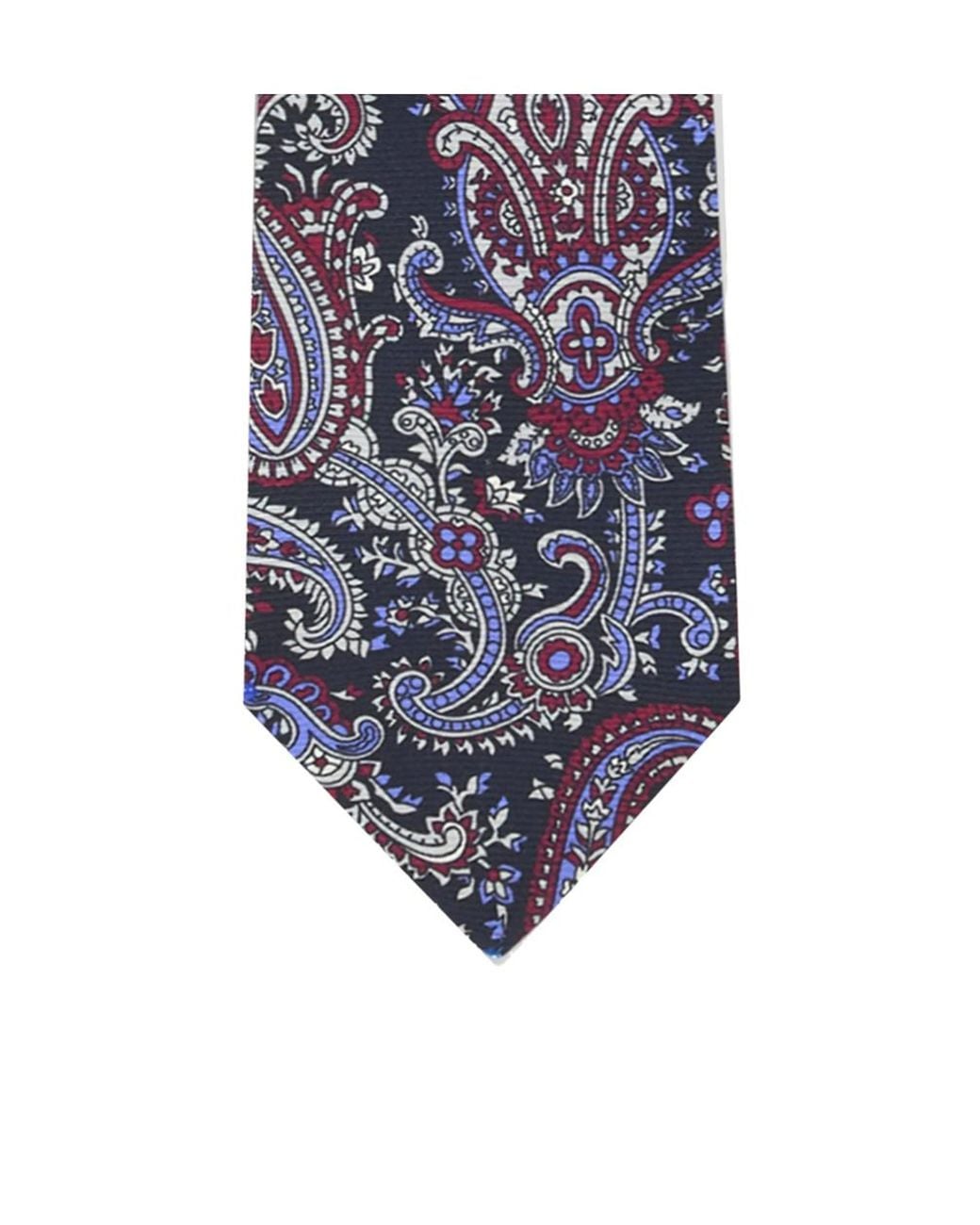 Etro Blue Floral Paisley Motif Tie for men