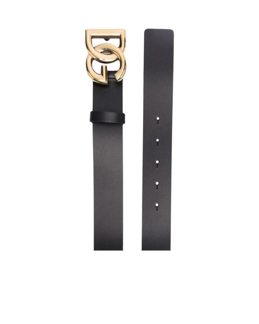 Dolce & Gabbana Blue Dg Plaque Buckle Belt for men