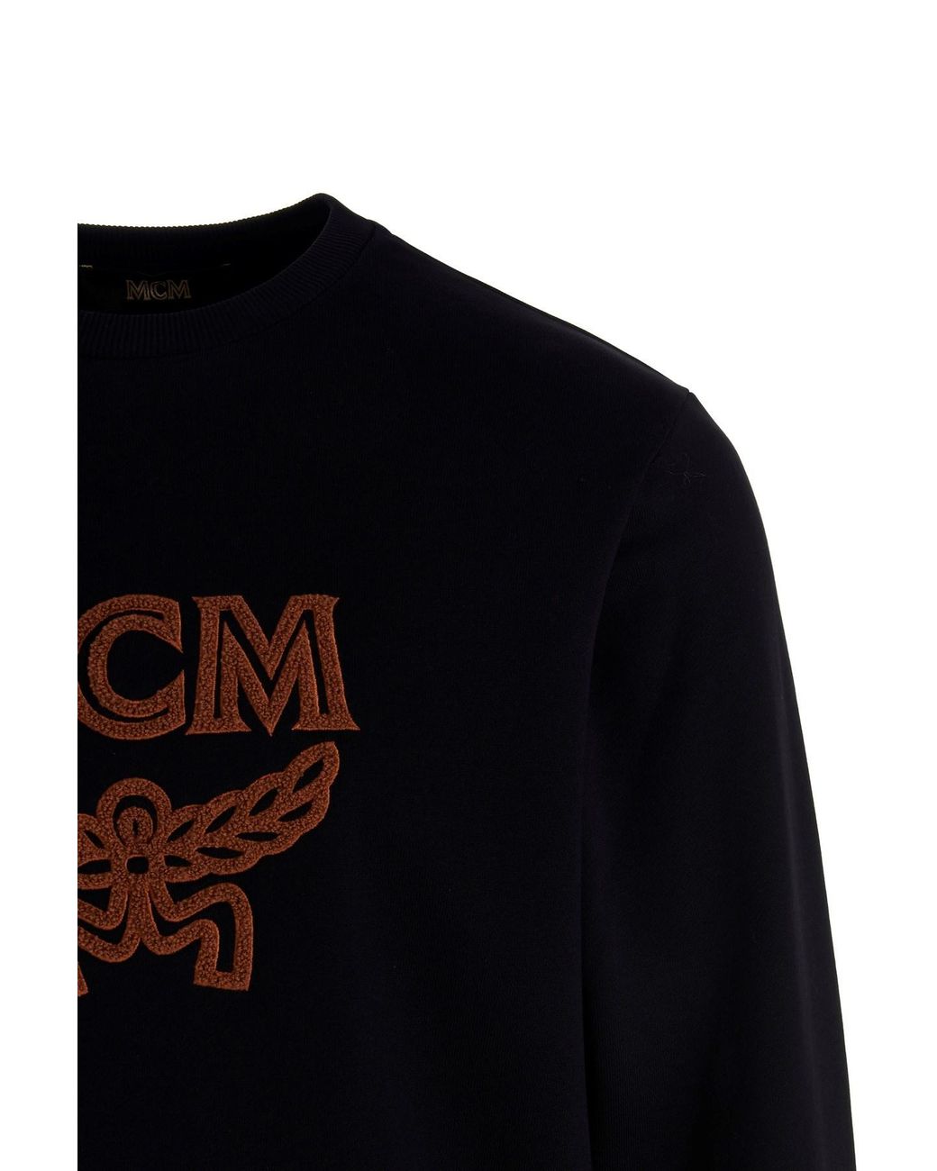 MCM Blue Logo Embroidered Jumper for men