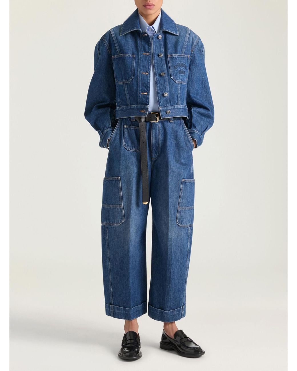 Givenchy Blue Cropped Denim Jacket