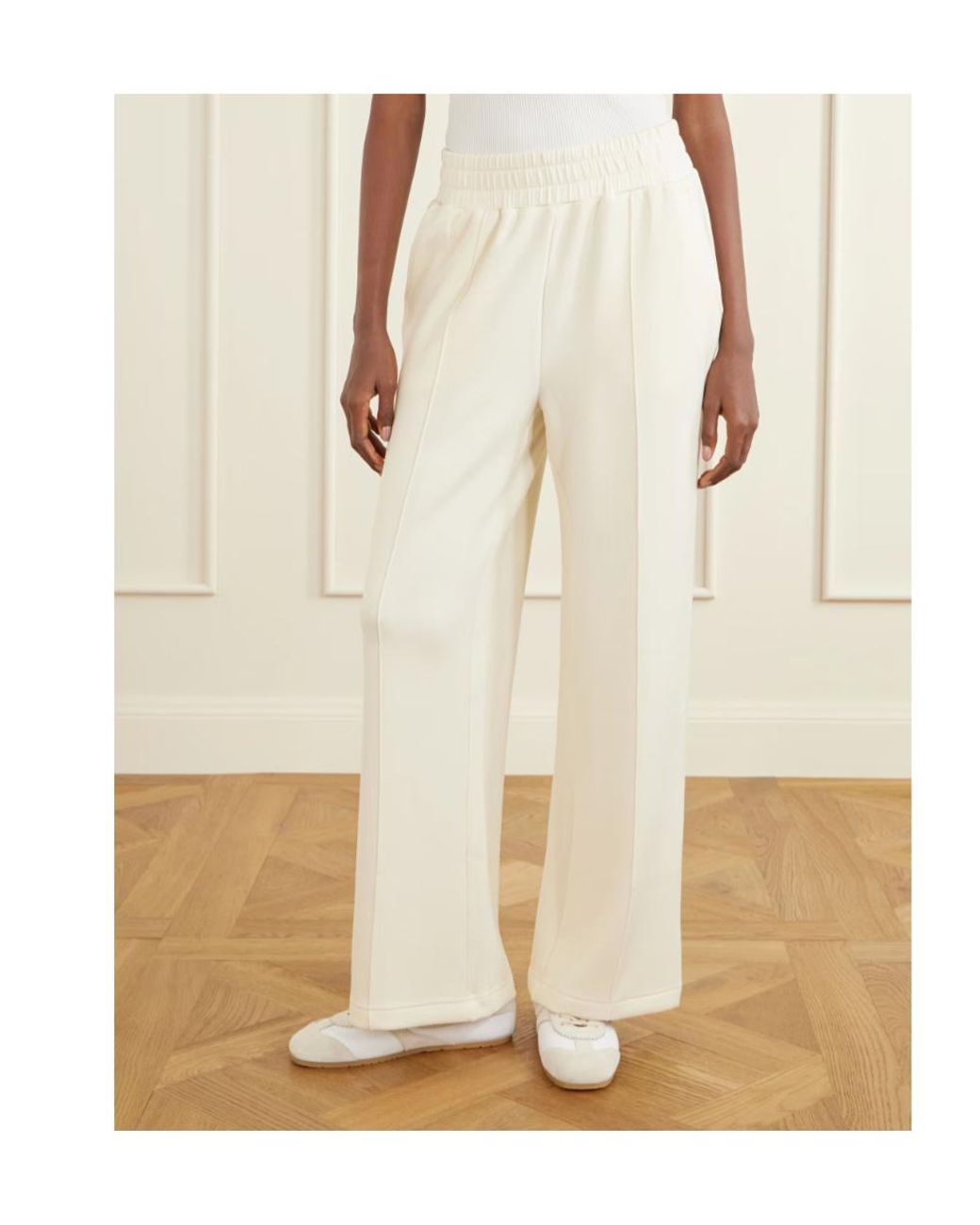 Varley White Elastic Waist Casual Pants