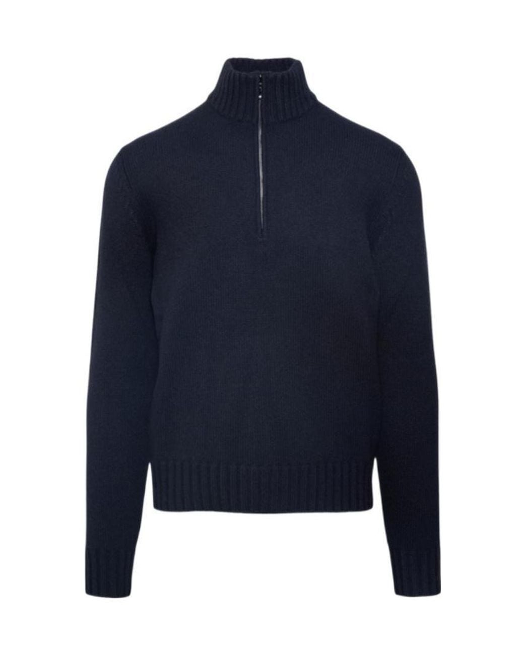 Loro Piana Blue High-Neck Sweater for men