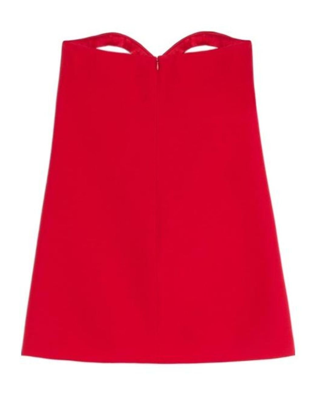 Valentino Embroidered Heart Strapless Mini Dress