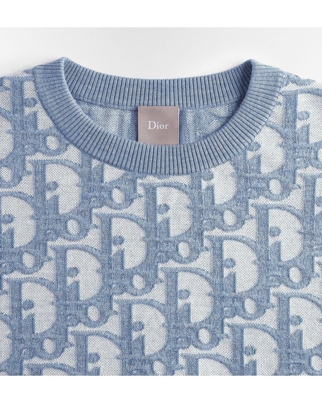 Dior Blue Oblique T-Shirt, Regular Fit for men