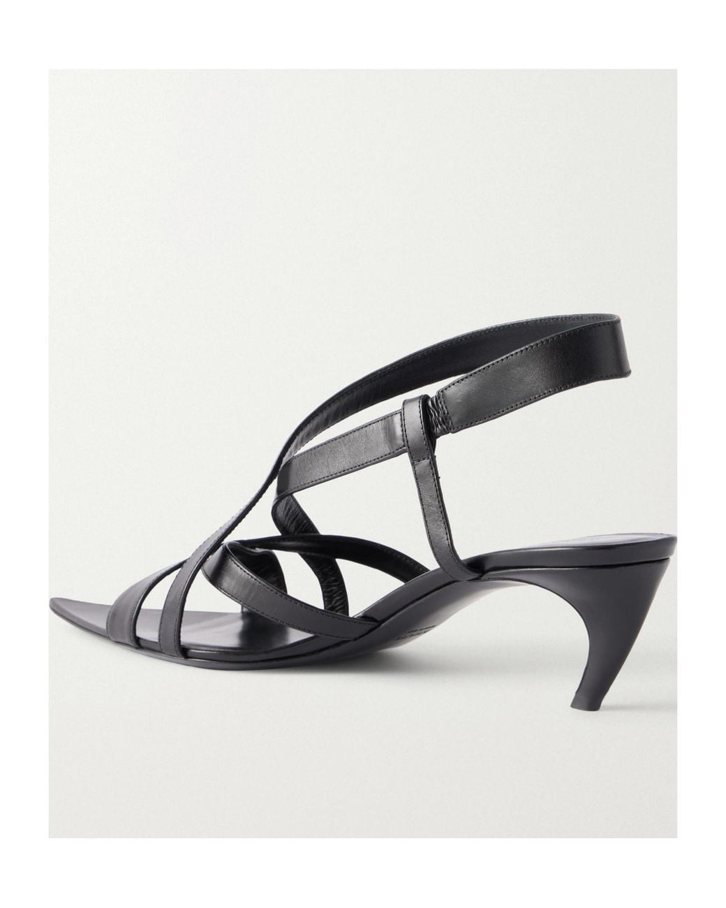 Khaite Black Strappy High-Heeled Sandals