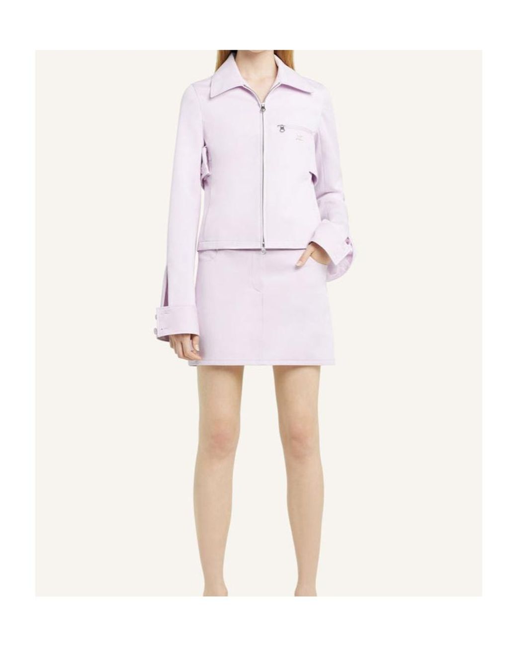 Courreges Pink Zipped Jacket