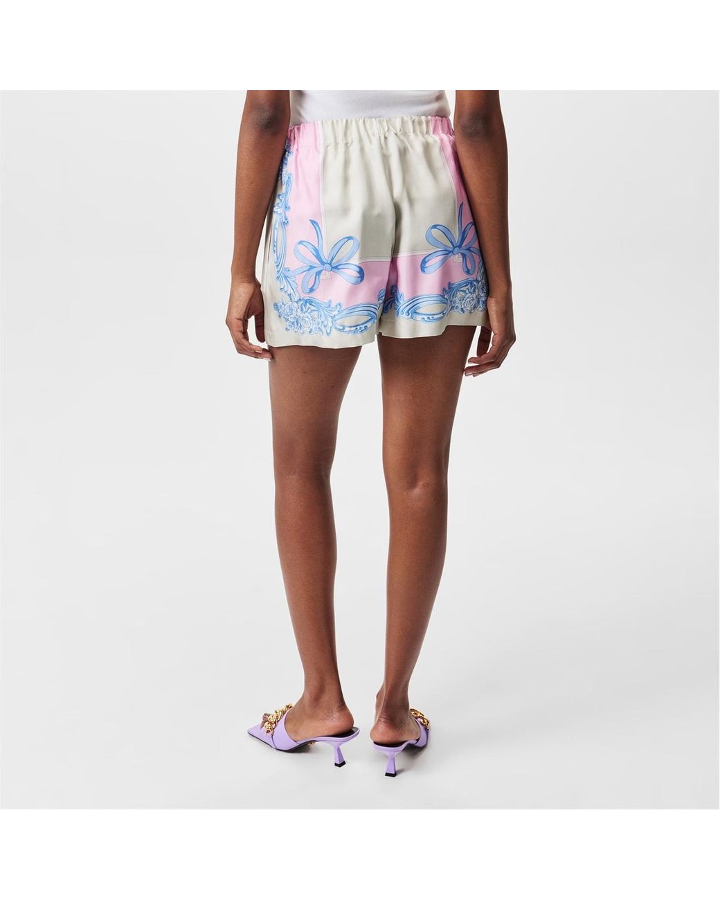 Versace Blue Printed Shorts