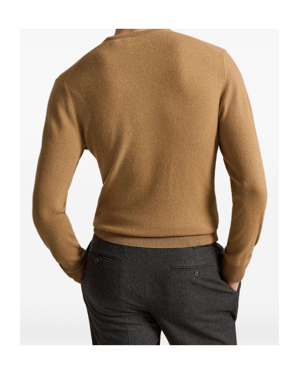 Polo Ralph Lauren Brown Ralph Lauren Crew Neck Knitted Sweater for men