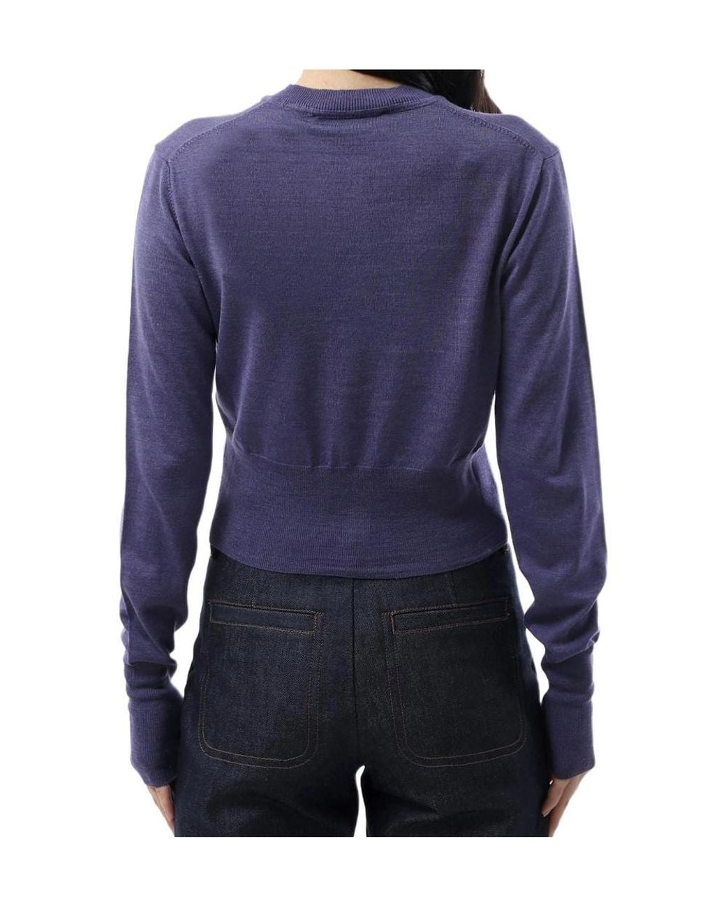 Vivienne Westwood Blue Long-Sleeved Knitted Cardigan