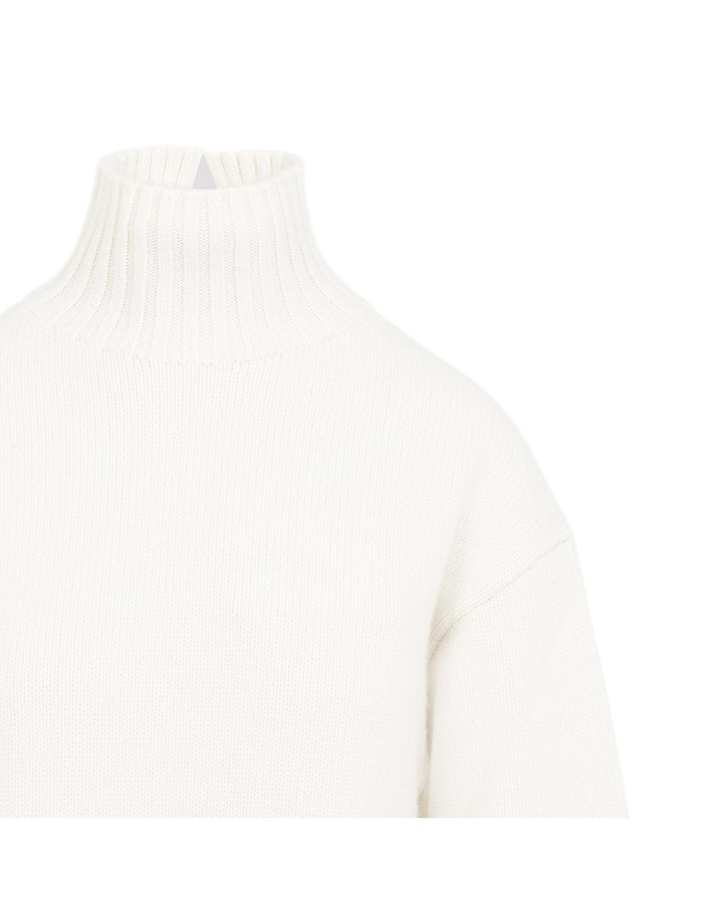 Bottega Veneta White High Neck Knitted Jumper