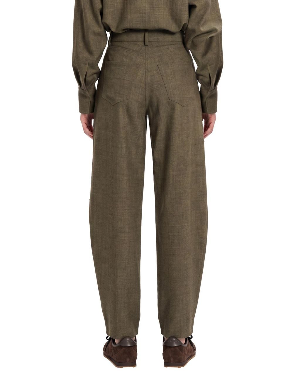 DARKPARK Green High-Waist Wide-Leg Pants