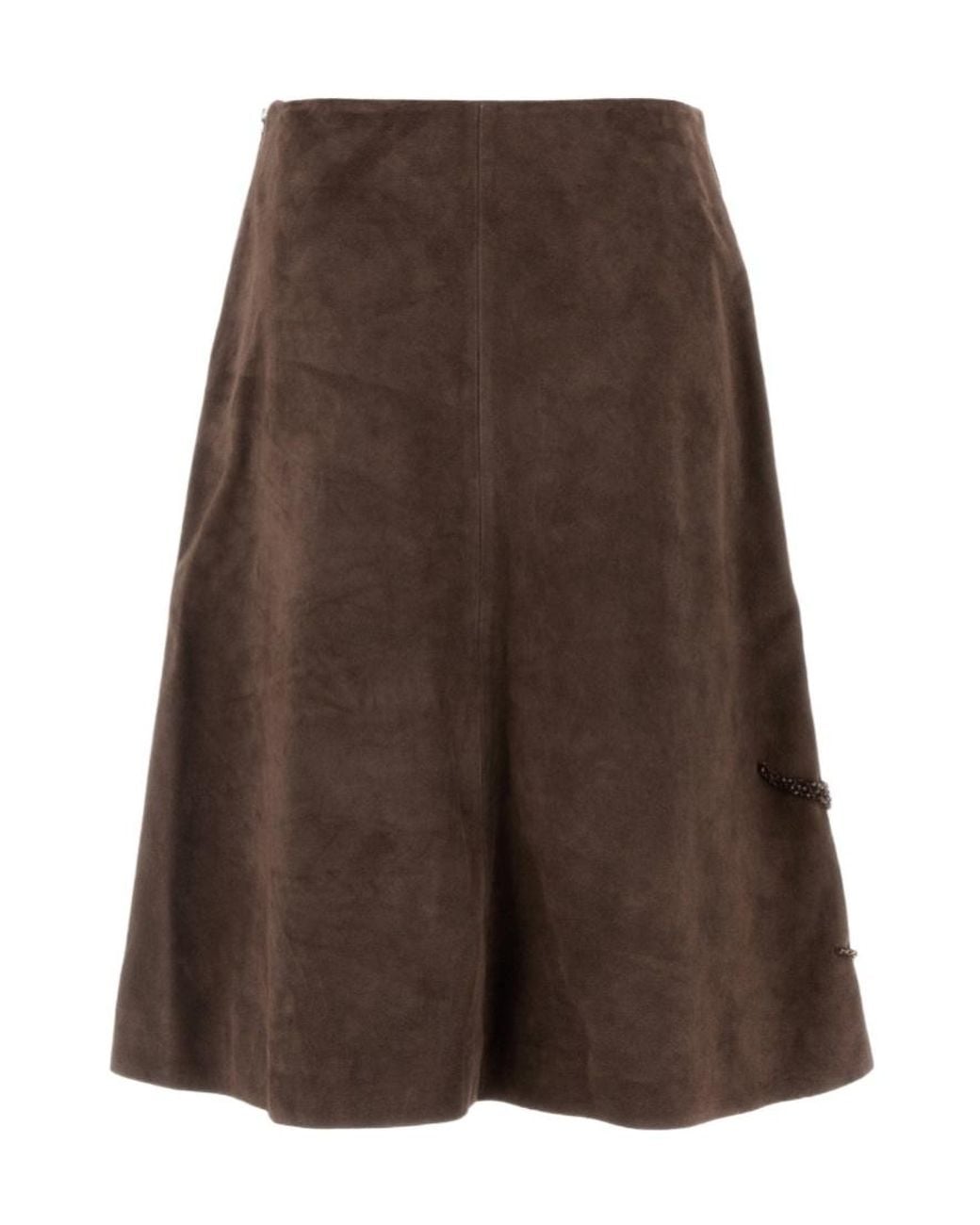 16Arlington Brown Dafne Midi Skirt